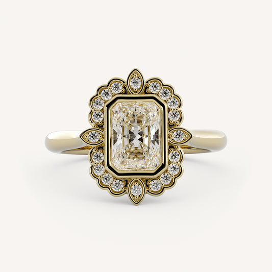 Avens - 14K Yellow Gold - Radiant - Lab Diamond