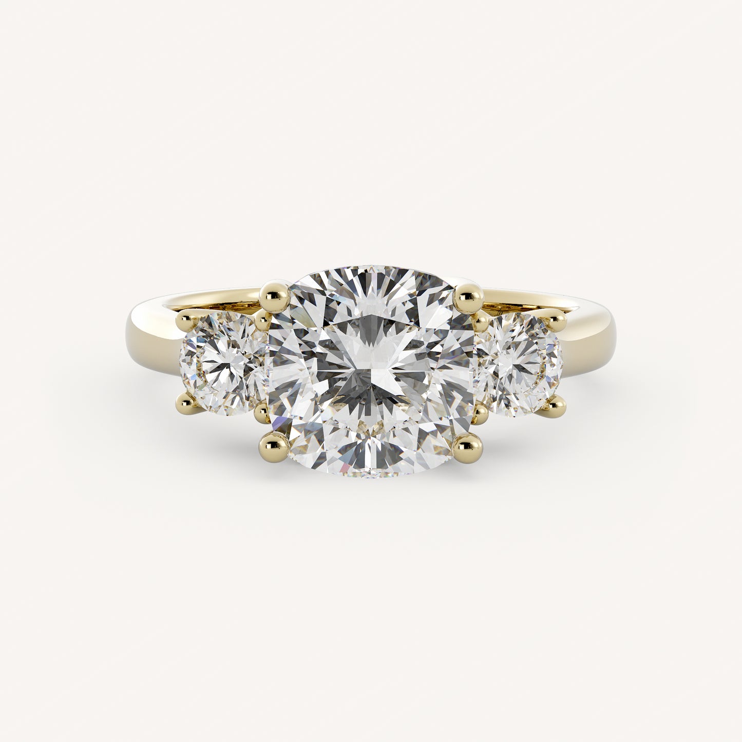 Duchess - 14K Yellow Gold - Cushion - Natural Diamond