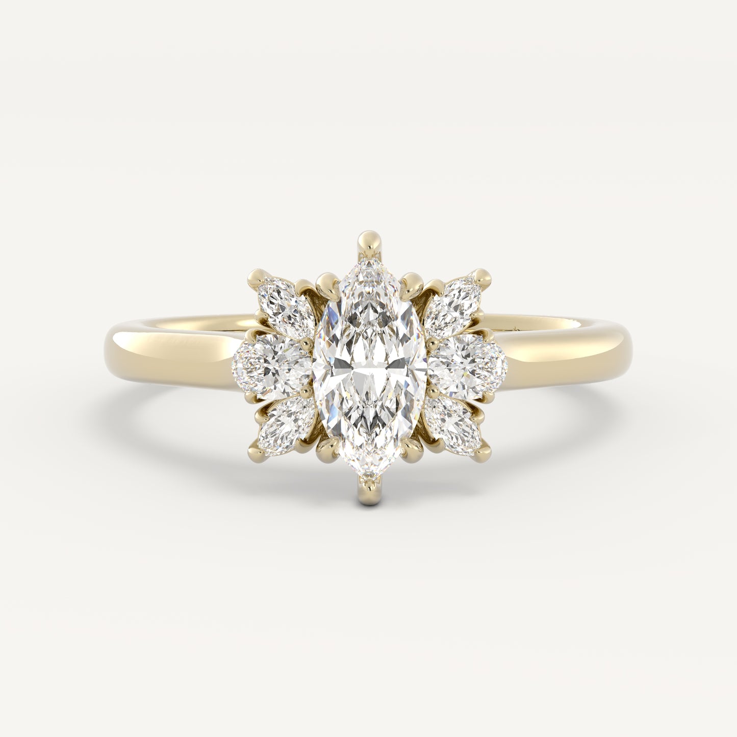 Bowie - 14K Yellow Gold - Lab Diamond - Marquise