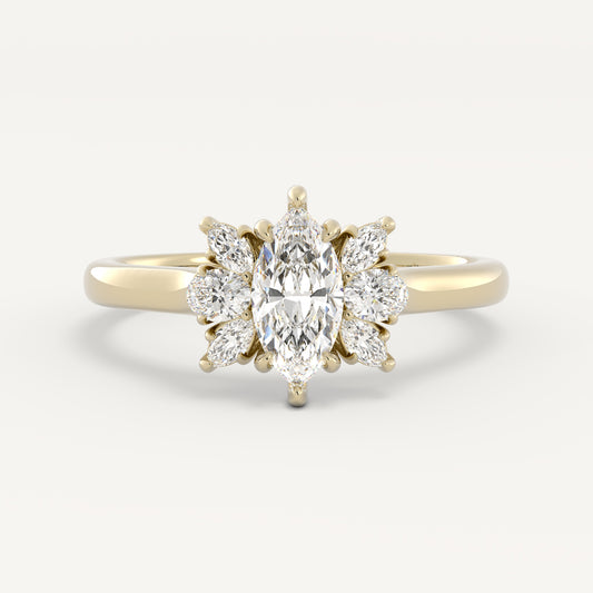 Bowie - 14K Yellow Gold - Lab Diamond - Marquise