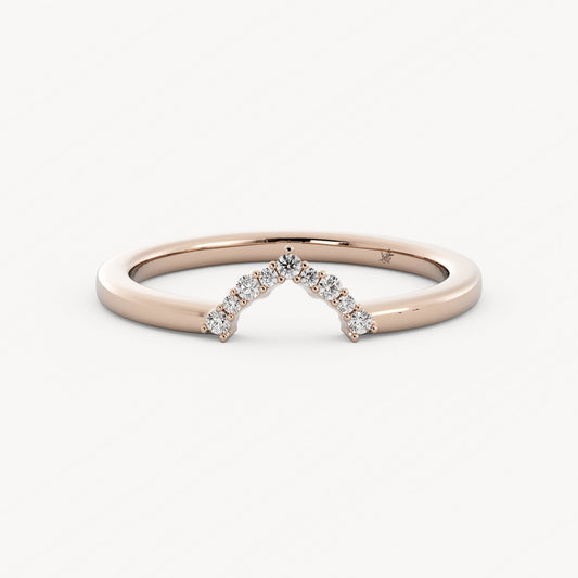 Winnie Band - 14K Rose Gold - Natural Diamond