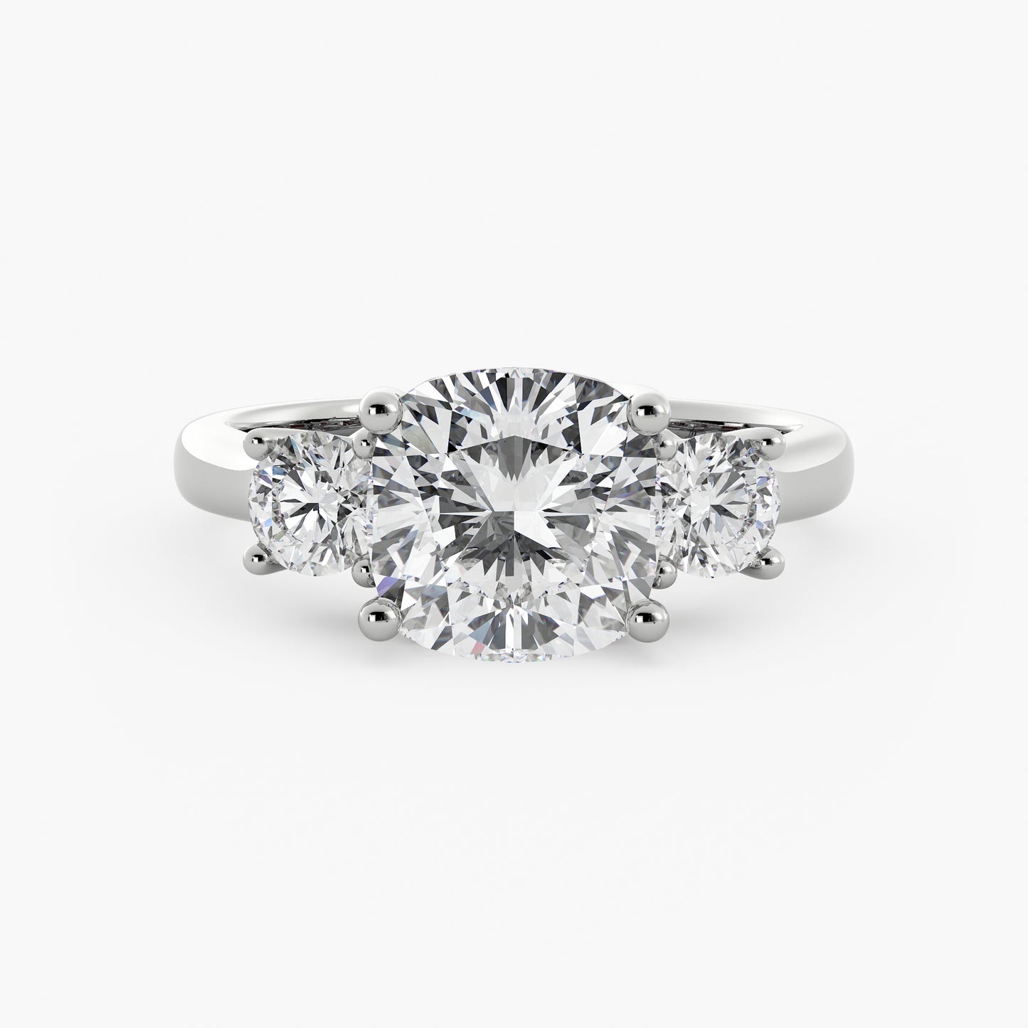 Duchess - 14K White Gold - Cushion - Natural Diamond