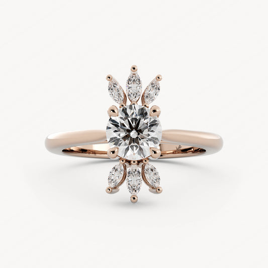 Winslet - 14K Rose Gold - Round - Lab Diamond