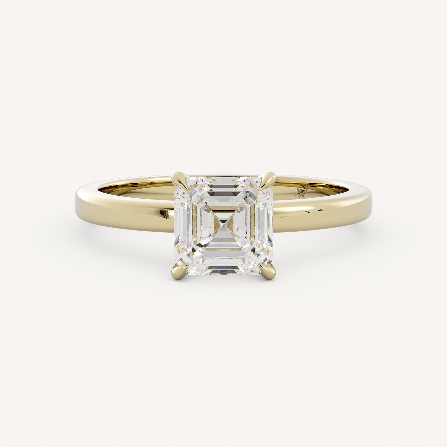 Asher - 14K Yellow Gold - Asscher