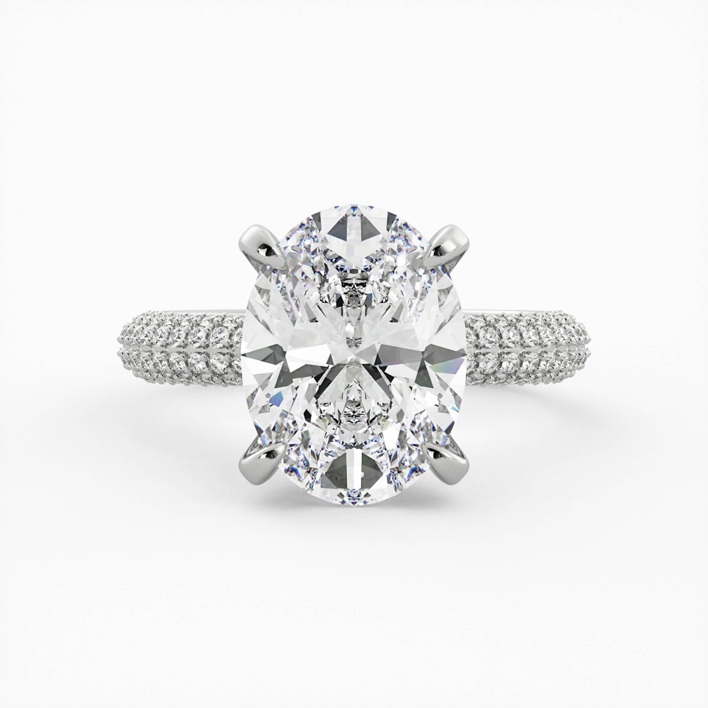 Allie - 14K White Gold - Lab Diamond - Oval