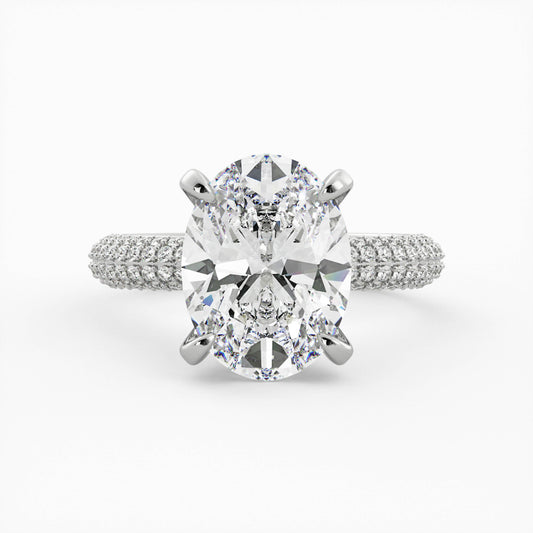 Allie - 14K White Gold - Lab Diamond - Oval