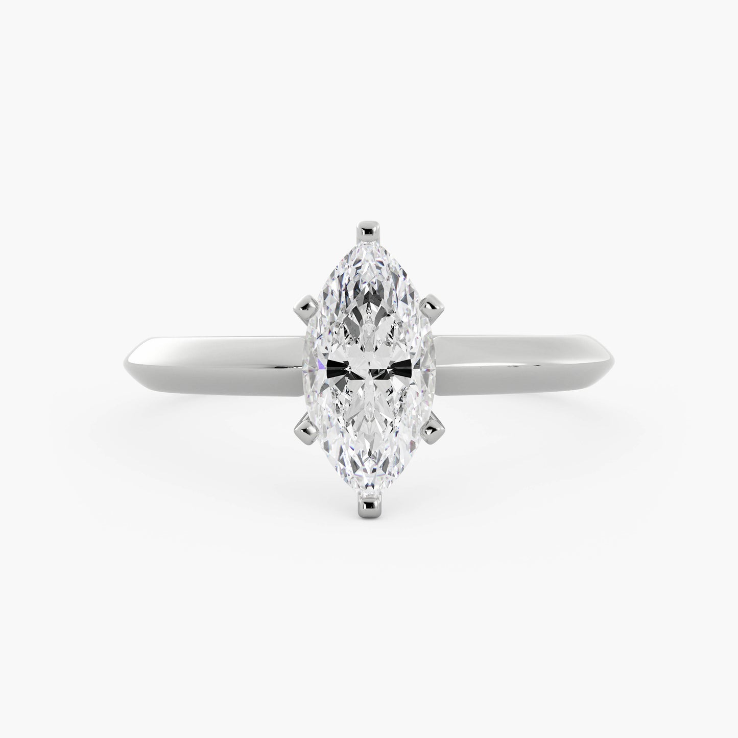 Aberdeen - 14K White Gold - Marquise