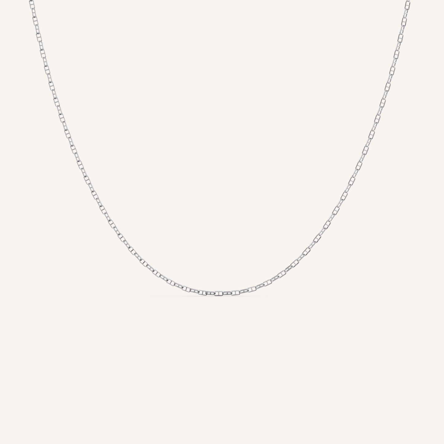 Anchor Chain - 14K White Gold - 1.3mm - 20 Inch