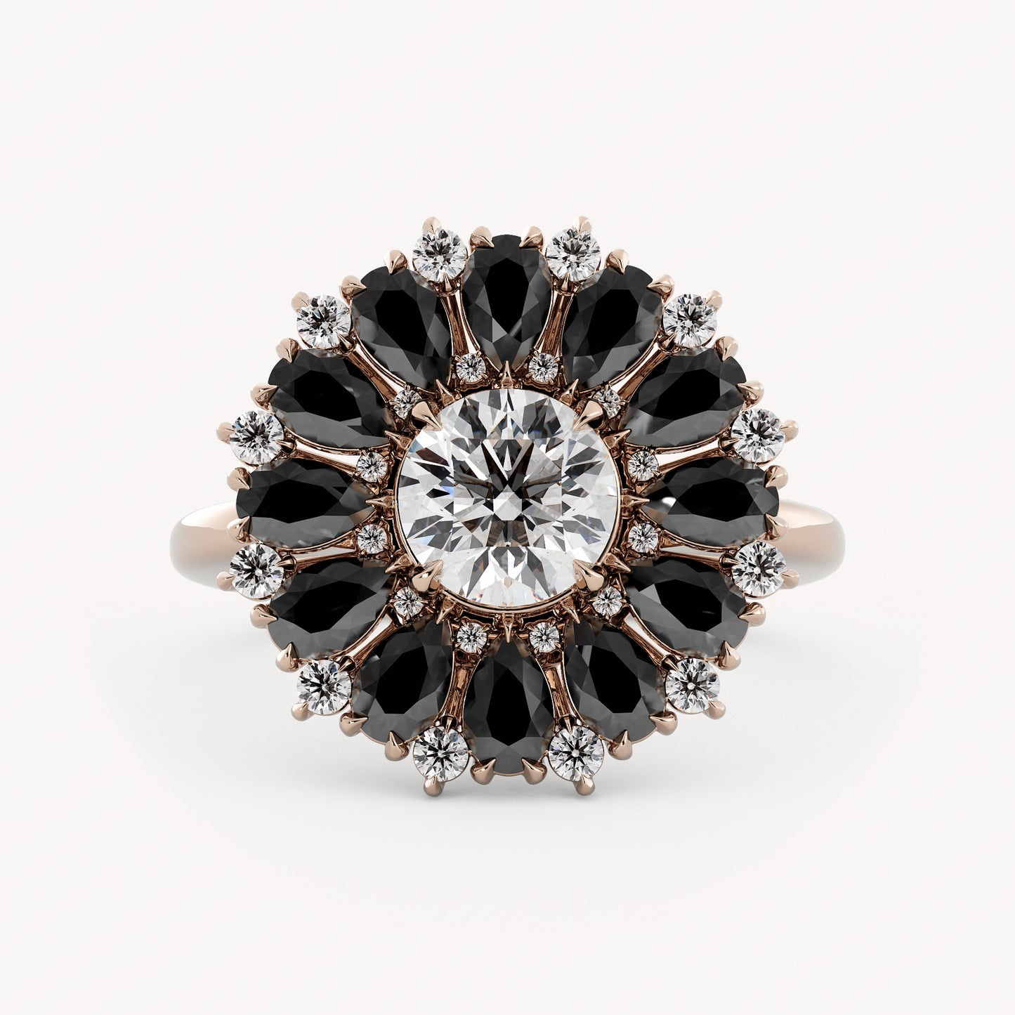 Winona - 14K Rose Gold - Round - Natural Diamond
