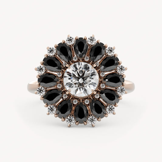 Winona - 14K Rose Gold - Round - Natural Diamond