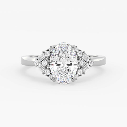 Beckett - 14K White Gold - Lab Diamond - Oval