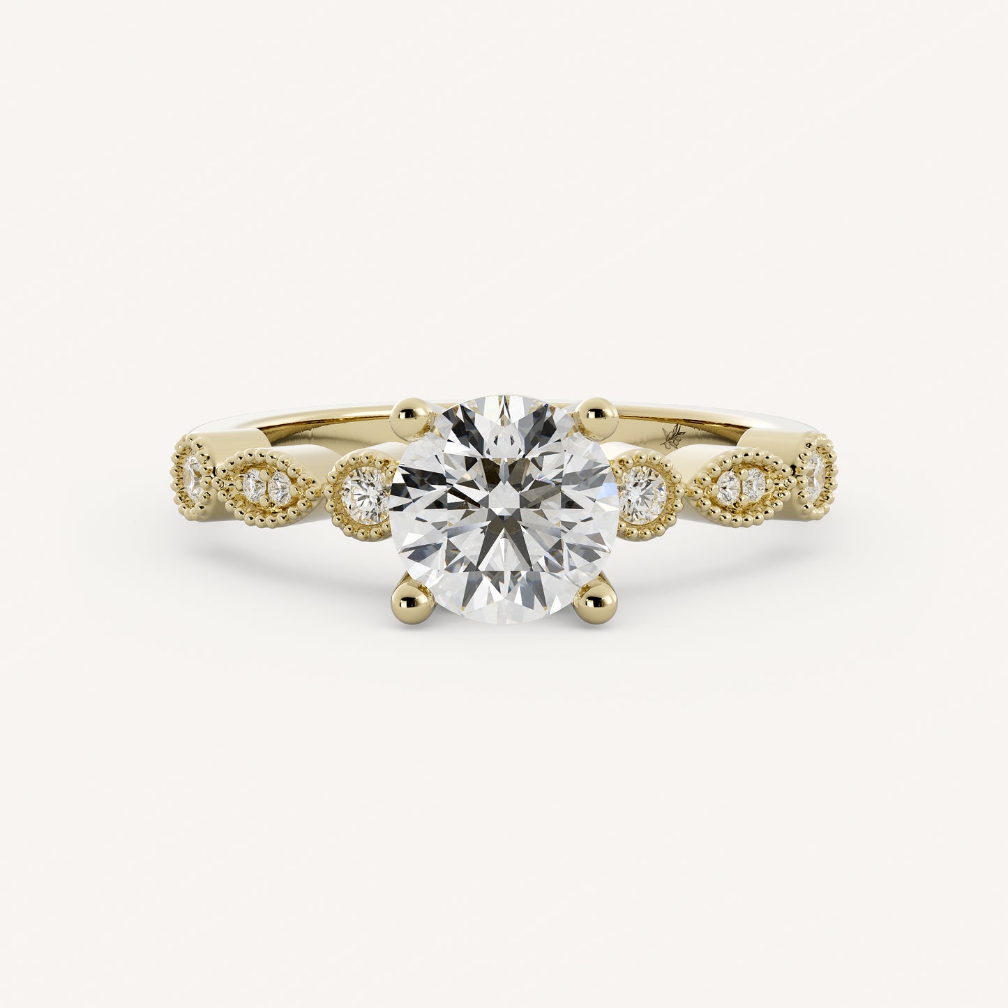 Addison - 14K Yellow Gold - Round - Natural Diamond