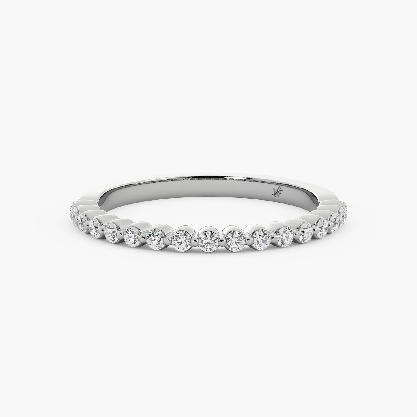 Dotty Half - 14K White Gold - Natural Diamond - 1.5mm