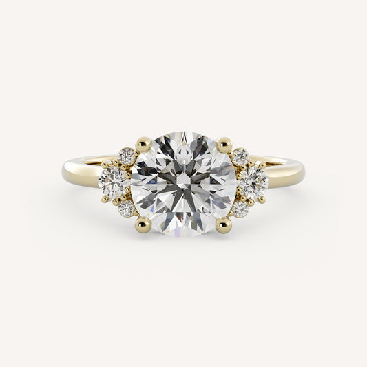 Billie - 14K Yellow Gold - Round - Natural Diamond