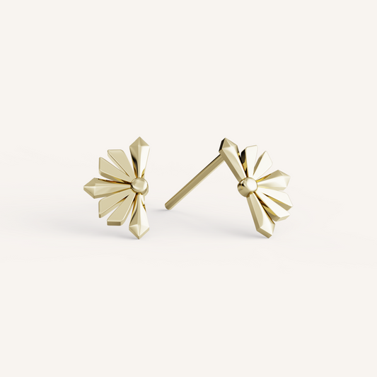 Athens Studs - 14K Yellow Gold