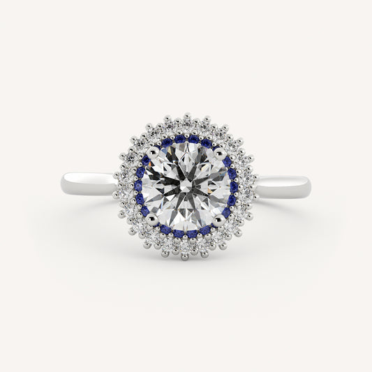 Willa - 14K White Gold - Round - Natural Diamond