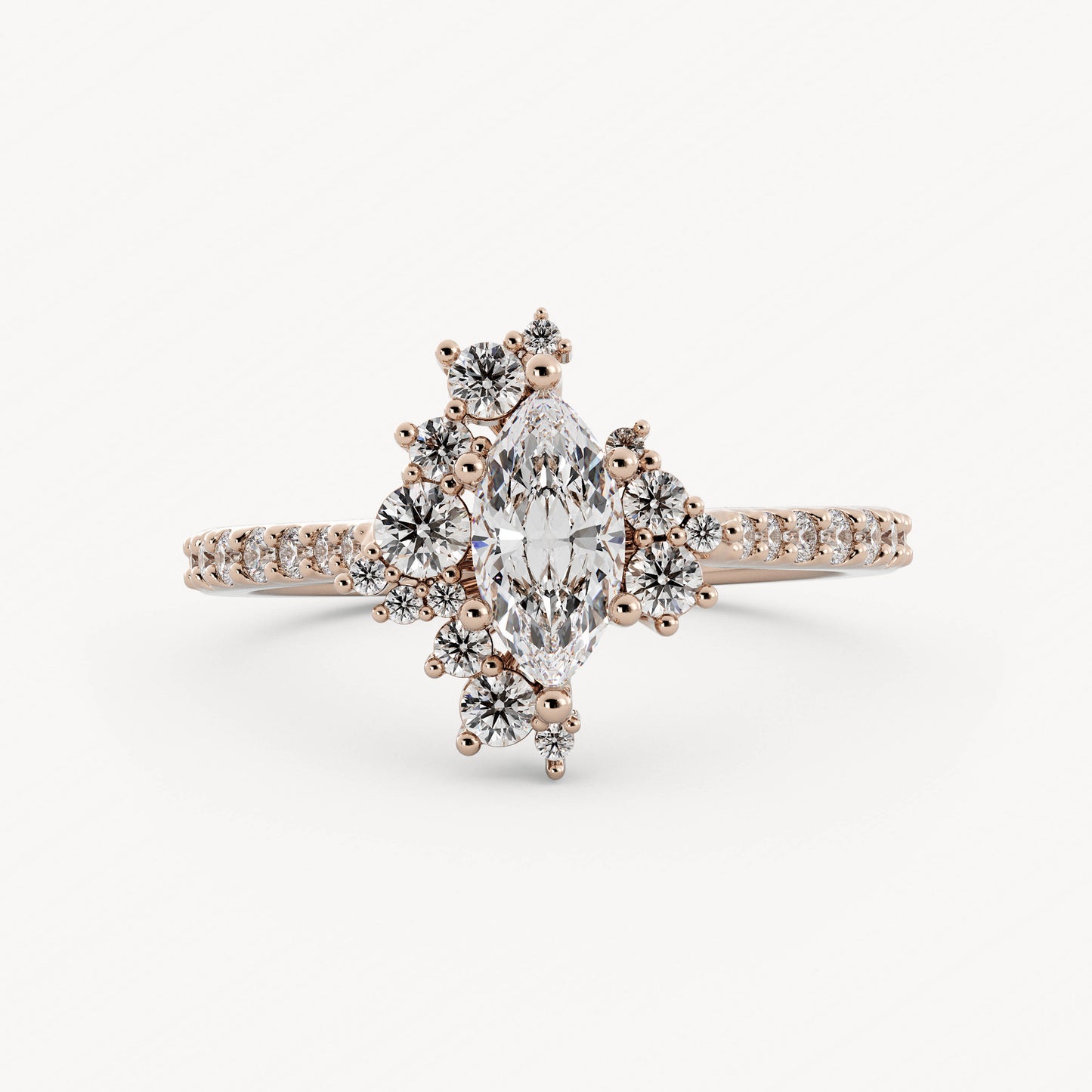 Avery - 14K Rose Gold - Marquise - Lab Diamond