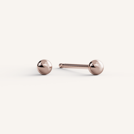 Ball Studs - 14K Rose Gold