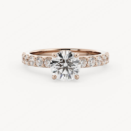 Anna - 14K Rose Gold - Round - Lab Diamond