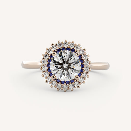 Willa - 14K Rose Gold - Round - Natural Diamond