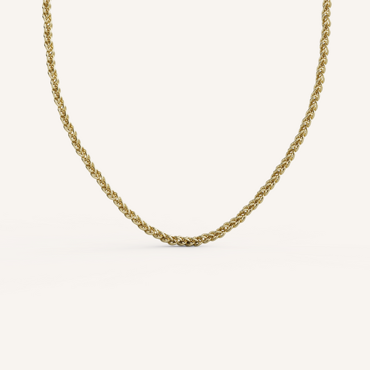 Wheat Chain - 14K Yellow Gold - 1.5mm - 22 Inch