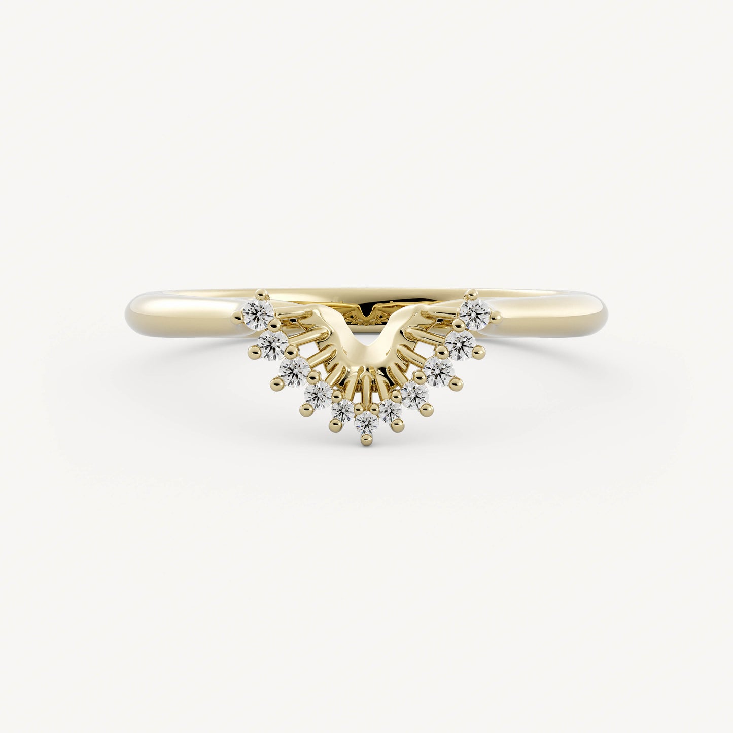 Windsor Band - 14K Yellow Gold - Natural Diamond