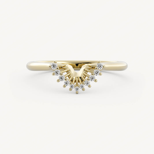 Windsor Band - 14K Yellow Gold - Natural Diamond