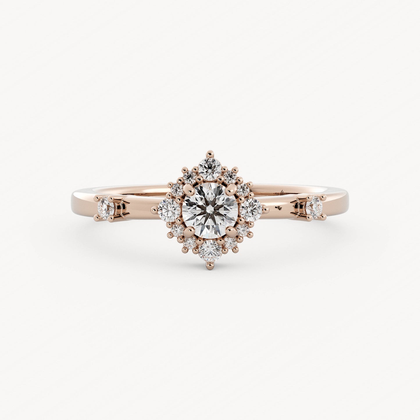 Winnie - 14K Rose Gold - Round - Lab Diamond