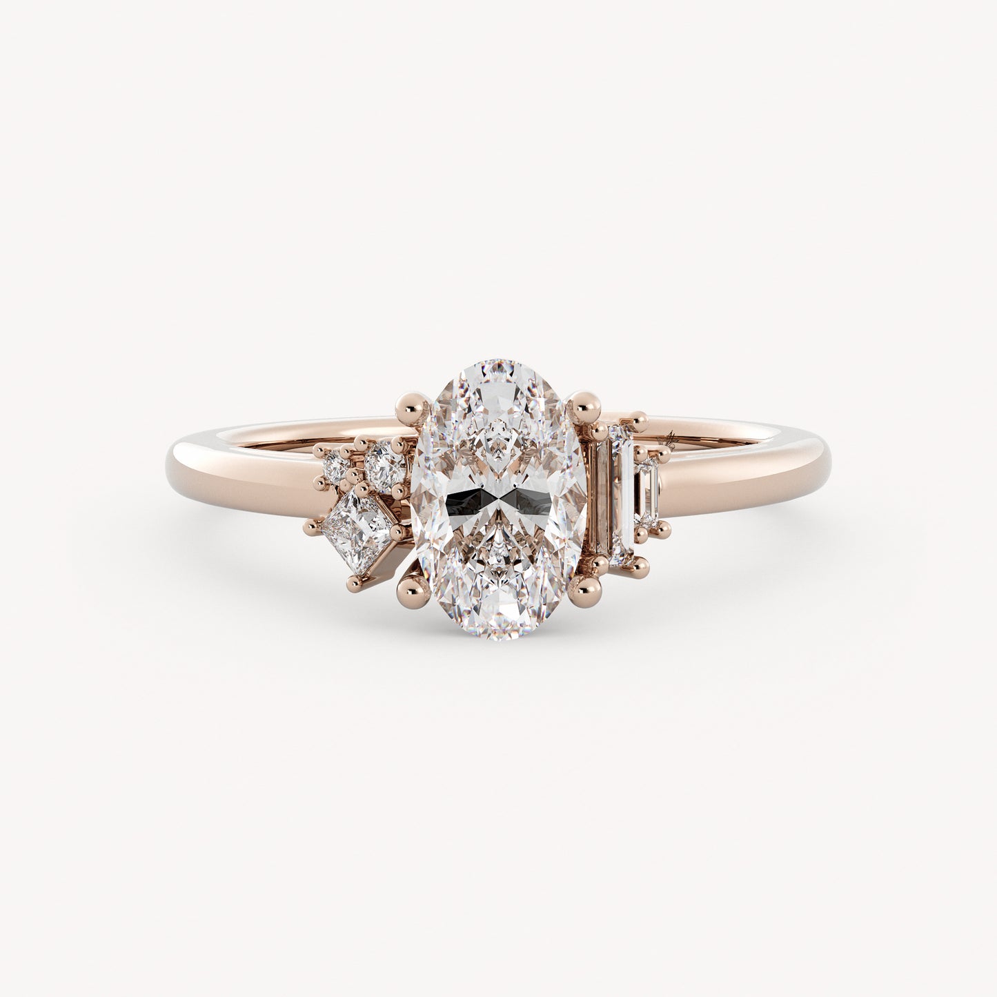 Zara - 14K Rose Gold - Oval - Lab Diamond