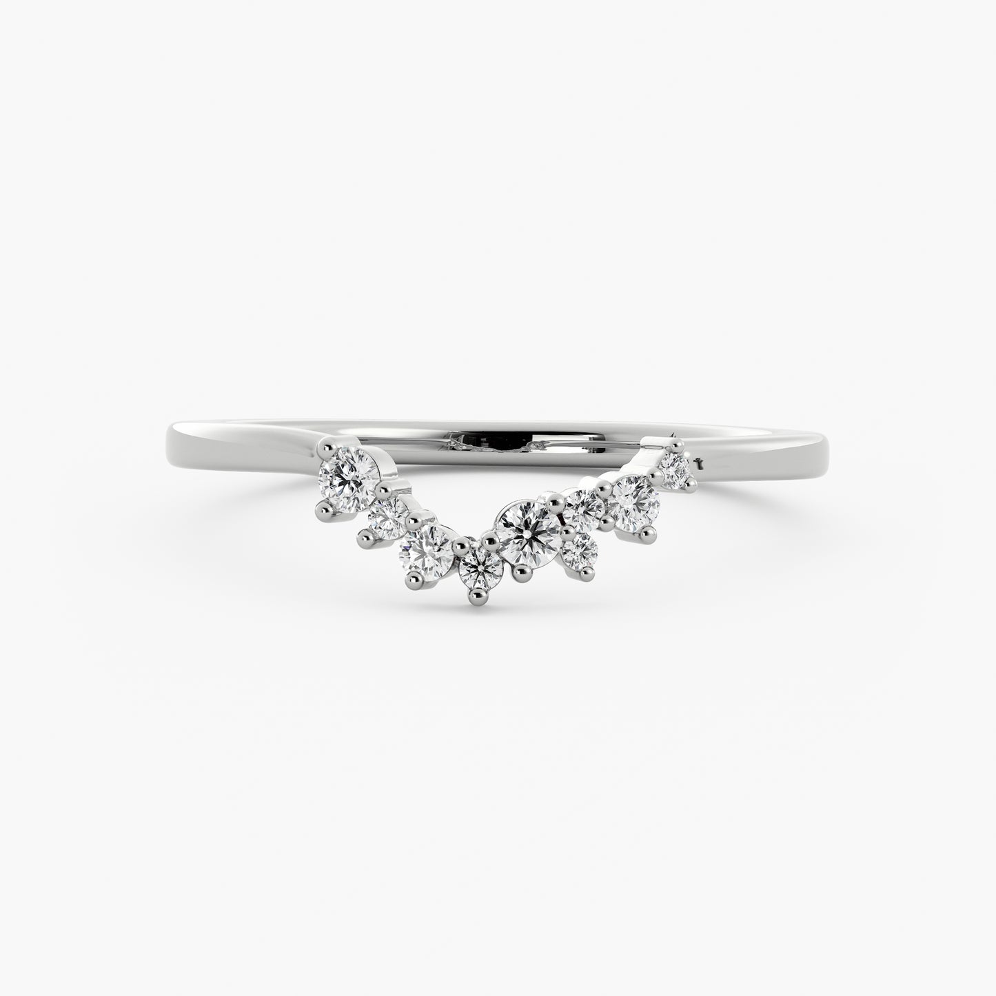 Aries Band - 14K White Gold - Natural Diamond