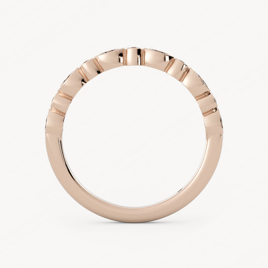 Bezel - 14K Rose Gold - Natural Diamond