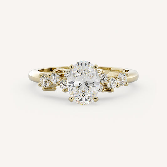 Albie - 14K Yellow Gold - Oval - Lab Diamond