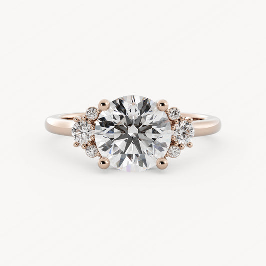 Billie - 14K Rose Gold - Round - Natural Diamond