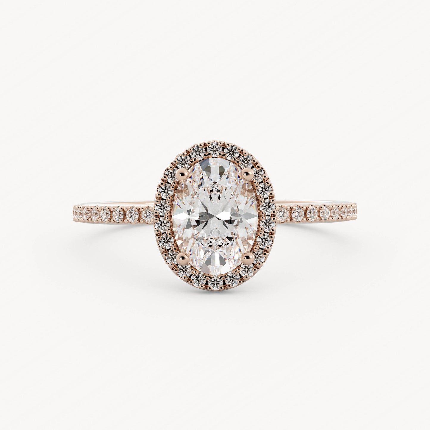 Willow - 14K Rose Gold - Oval - Lab Diamond