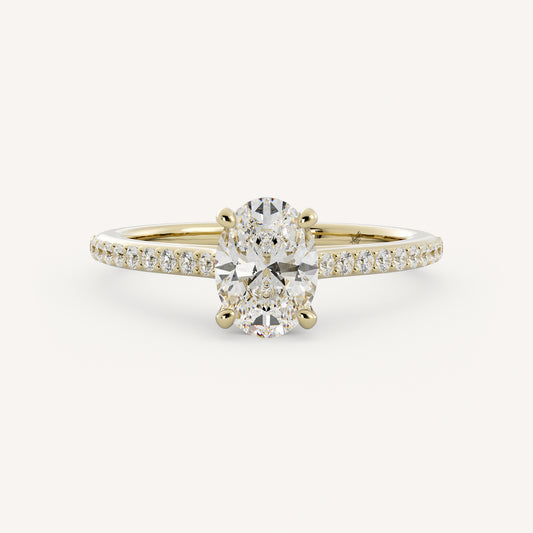 Aspen - 14K Yellow Gold - Oval - Lab Diamond