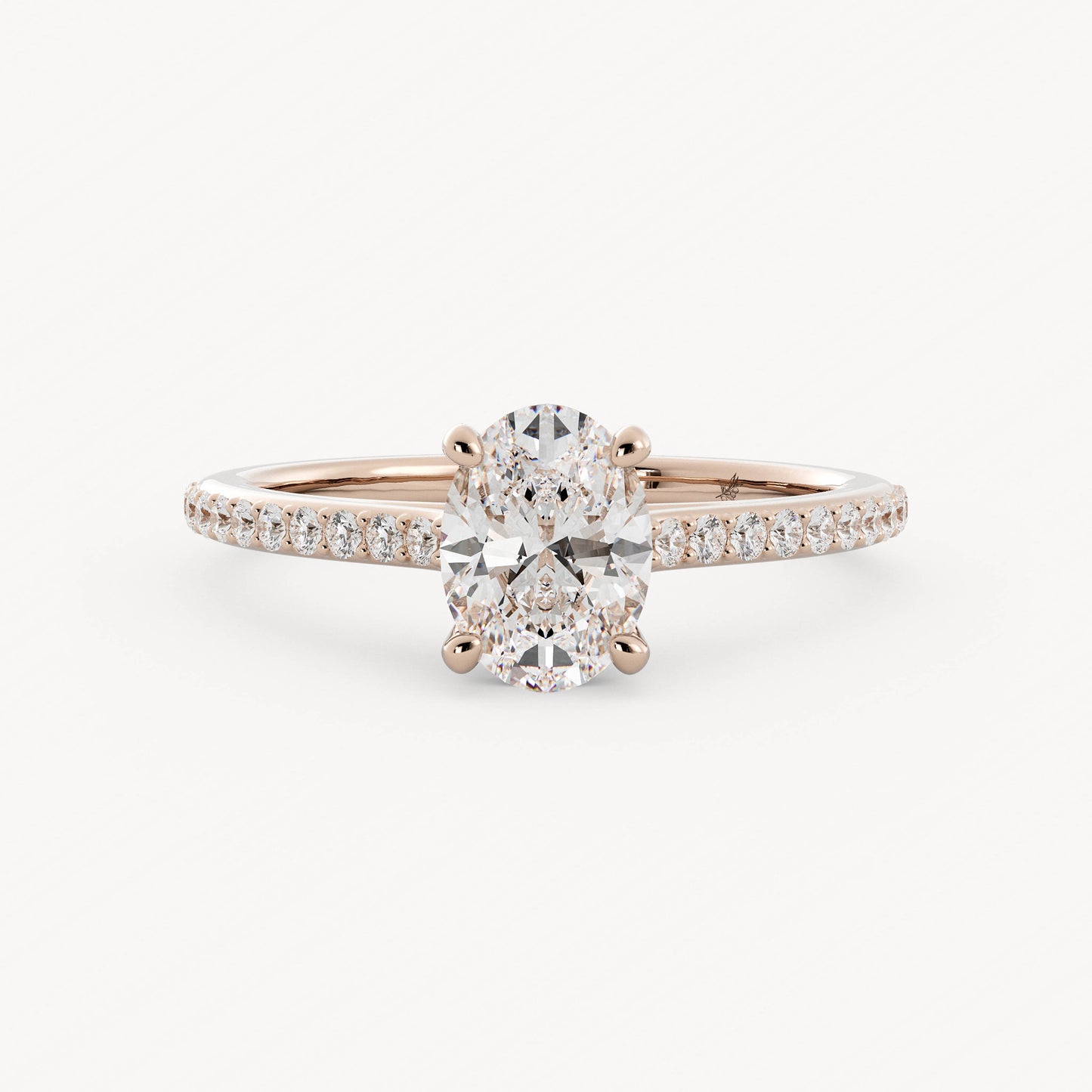 Aspen - 14K Rose Gold - Oval - Natural Diamond