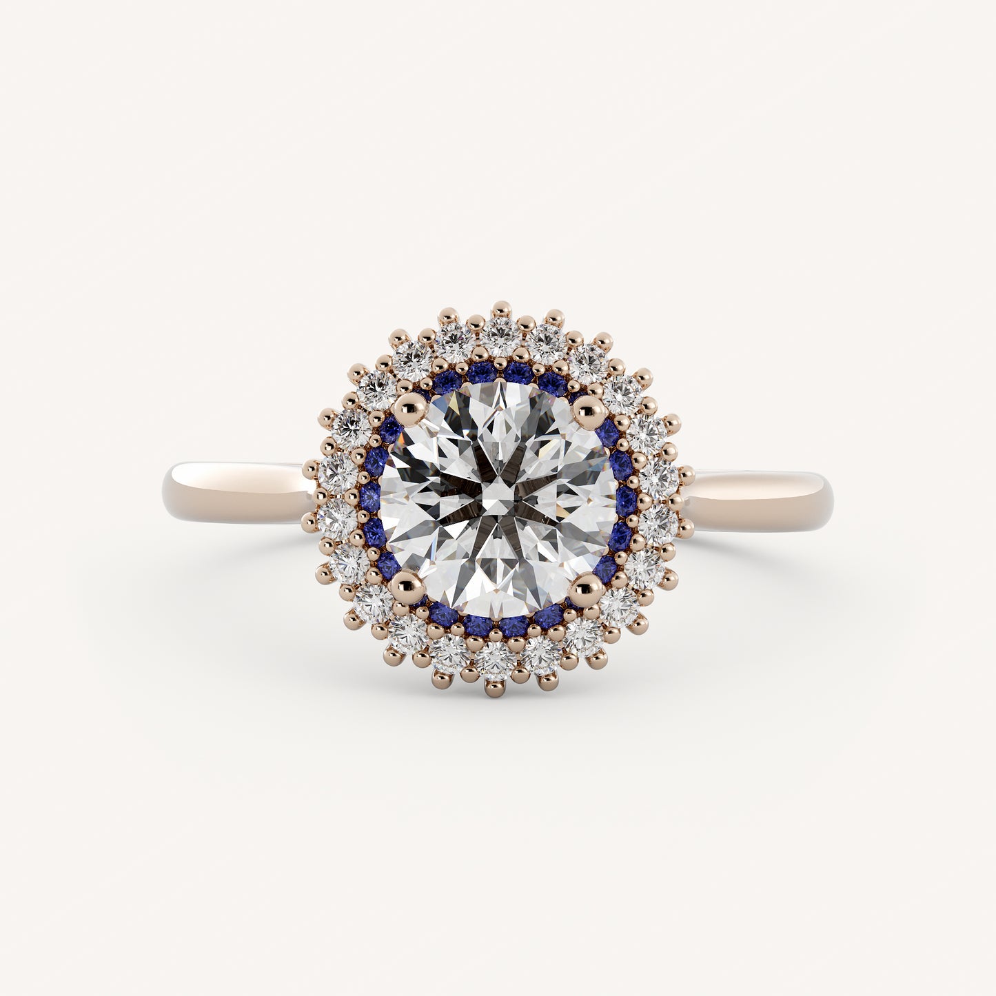Willa - 14K Rose Gold - Round - Natural Diamond